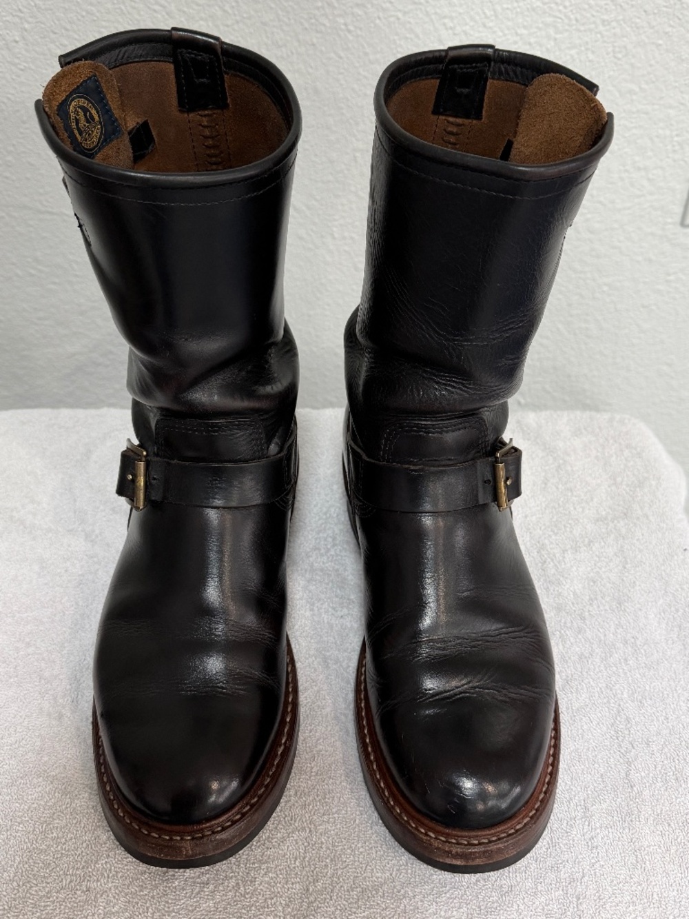 John Lofgren Wabash Engineer Boots Horween Leather CXL Black 8D